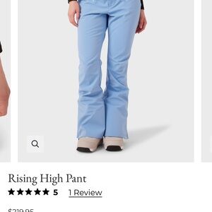 Roxy Light Blue Boot-Cut Snow Pants